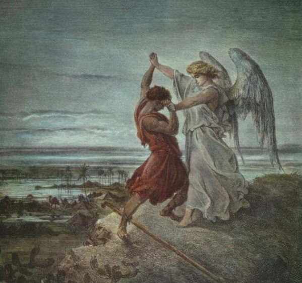 Борьба Якова с ангелом. Гюстав Доре, 1855 г.