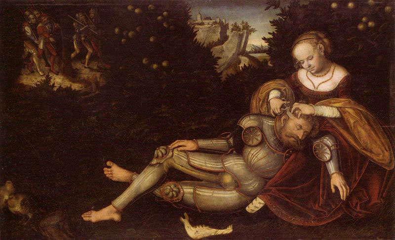 Самсон и Далила. Лукас Кранах младший, 1515-1586