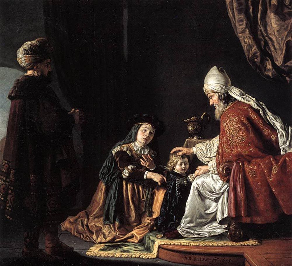 Анна отдает сына на службу Господу. Жан Викторс (1619-1676)