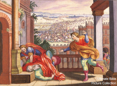 Смерть Эли. Иллюстрация к Библии: http://bibleencyclopedia.com/
