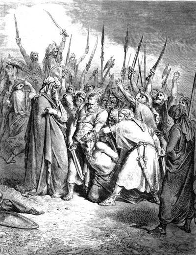 Гюстав Доре (1832 -1883).  Самуил убивает Агага, царя амалекитян.