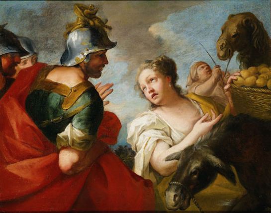 Давид и Авигаиль (Авигея). Антонио Молинари (1655 – 1704)
