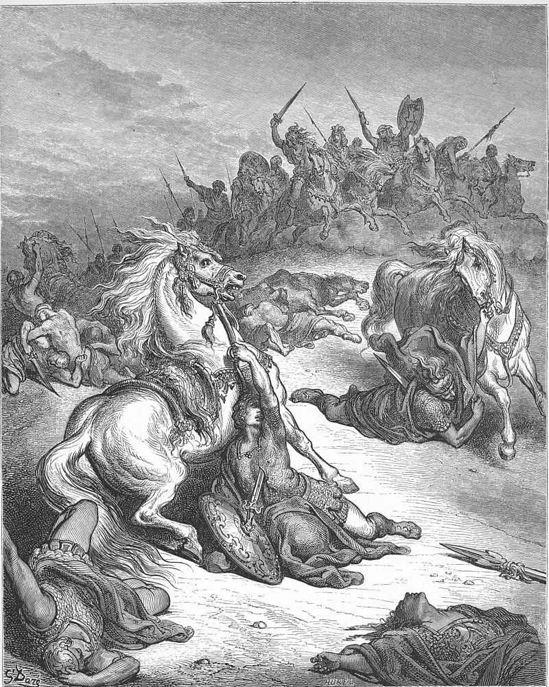 Смерть Сауля. Гюстав Доре, 1866