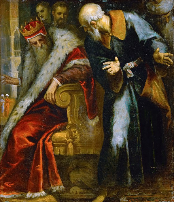Натан увещевает Давида.  Джакомо Пальма Младший (1544-1628, Италия)