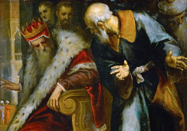 Натан увещевает Давида (фрагмент).  Джакомо Пальма Младший (1544-1628, Италия)