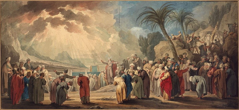 Моисей выбирает семьдесят старейшин. Якоб де Вит (1739)