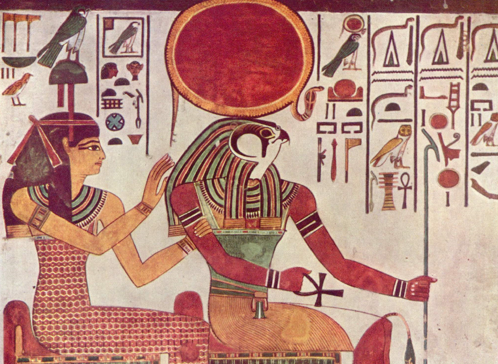 Изображение Аментет и Ра в гробнице царицы Нефертари (Википедия)