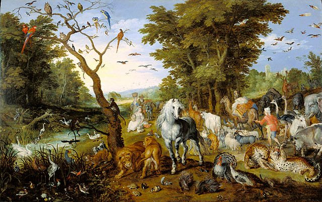 Вхождение животных в Ноев ковчег. Ян Брейгель Старший, 1613