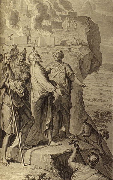Билеам благословляет народ Израиля. Герард Хоет, 1728