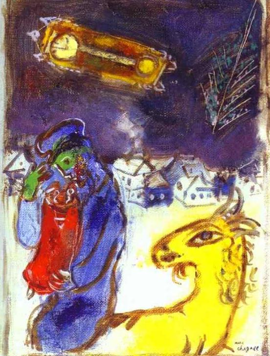 Еврей с Торой. Марк Шагал, ок. 1959