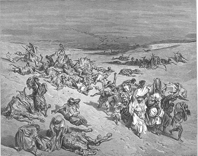 Пятая казнь: мор скота. Гюстав Доре, 1866