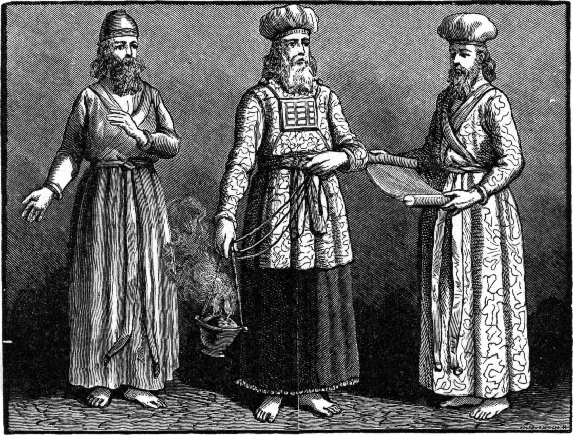 Первосвященник и жрецы. Иллюстрация к изданию Библии Чарльза Фостера, 1897