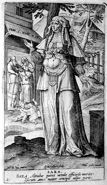 Сара. Гравюра Ханса Колларта, ок. 1581