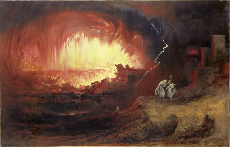 Разрушение Седома и Аморы. Джон Мартин, 1852