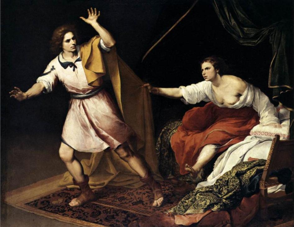 Йосеф и жена Потифара. Бартоломе Эстебан Мурильо, 1645