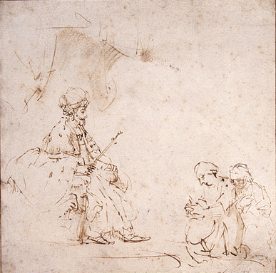 Эстер перед Ахашверошем. Рембрандт, 1655-60