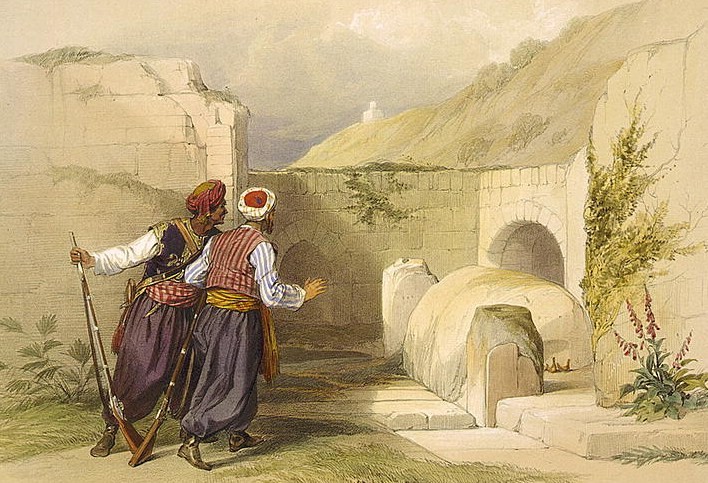 Могила Йосефа в Шхеме. Дэвид Робертс, 1839