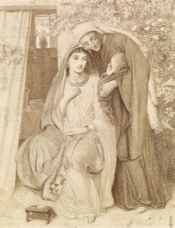 Рут, Наоми и Обед. Симеон Соломон, 1860
