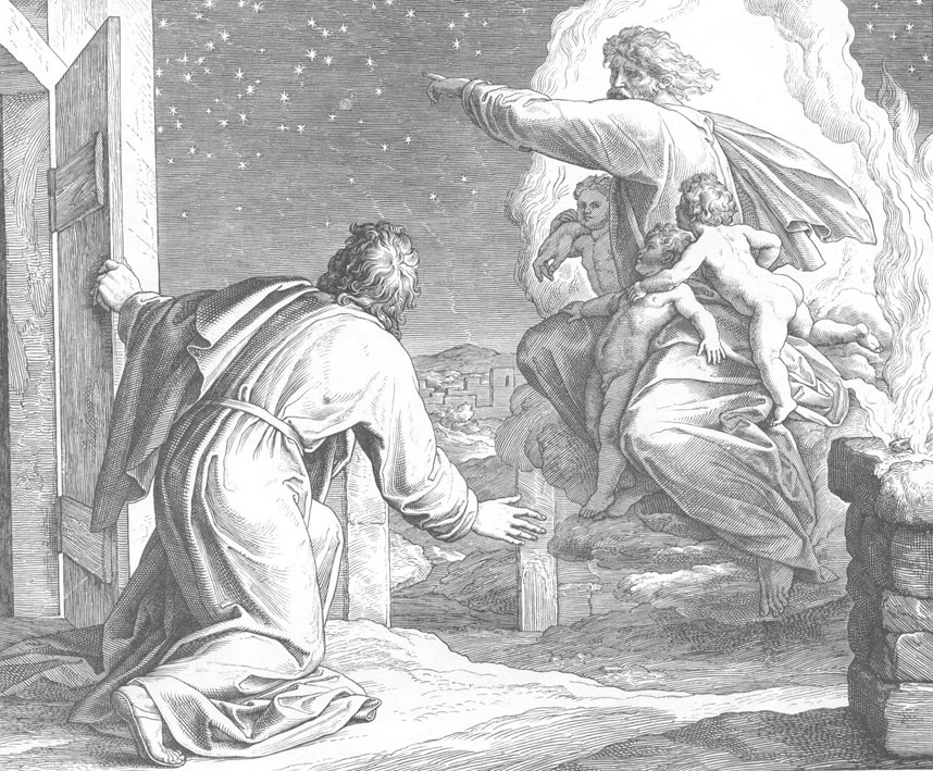 Видение Господа, велящего Аврааму пересчитать звезды. Юлиус Шнорр фон Карольсфельд, 1851-1860
