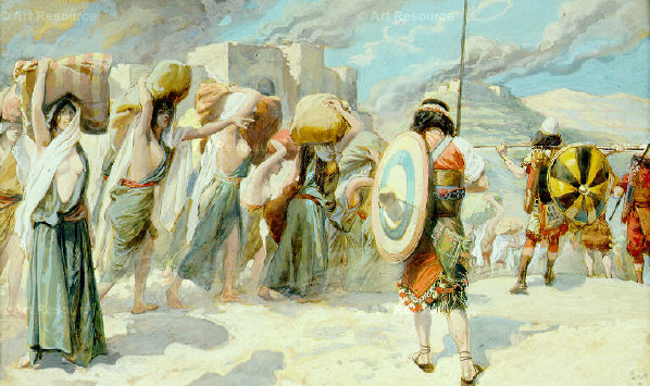 Сыны Израиля берут в плен мидьянских женщин. Джеймс Тиссо, 1896-1900